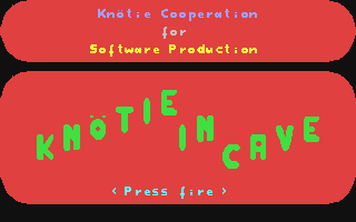 Knotie in Cave Title Screen